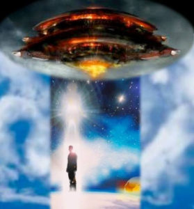 Image depicting Man and UFO