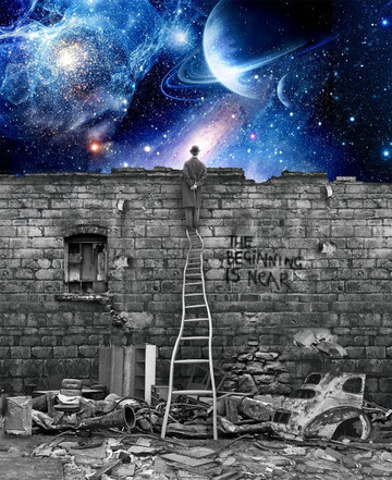 Image depicting Boylookingoverwall