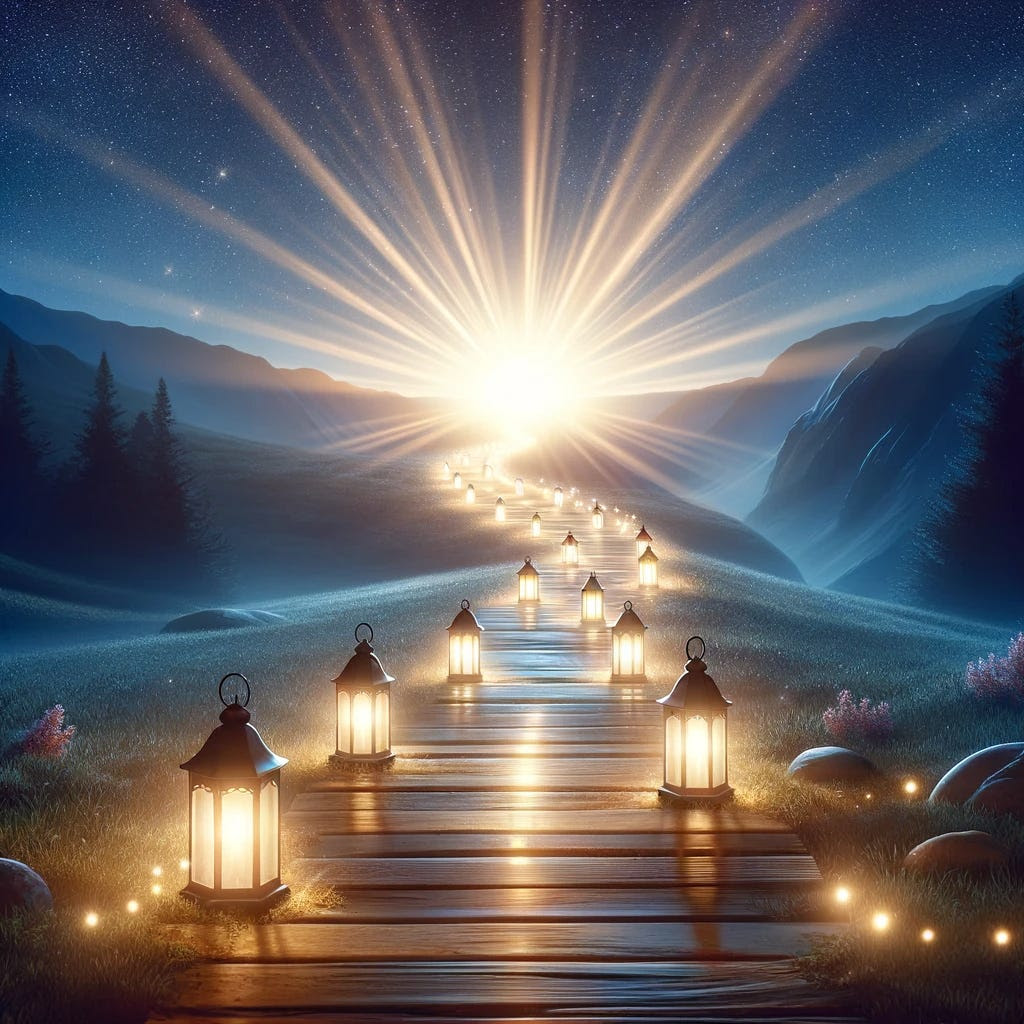 A lantern-lit path toward a new dawn
